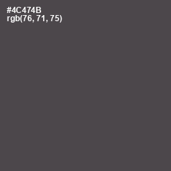 #4C474B - Gravel Color Image