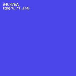 #4C47EA - Royal Blue Color Image