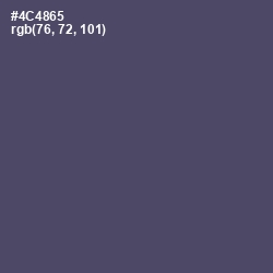 #4C4865 - Mulled Wine Color Image