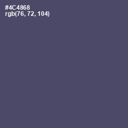 #4C4868 - Mulled Wine Color Image