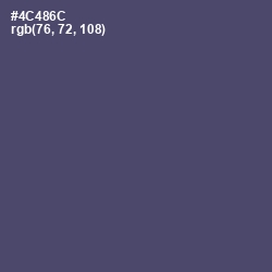 #4C486C - Mulled Wine Color Image
