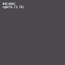 #4C494C - Gravel Color Image