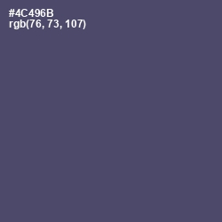 #4C496B - Mulled Wine Color Image