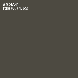 #4C4A41 - Tundora Color Image