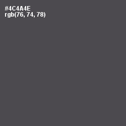 #4C4A4E - Gravel Color Image