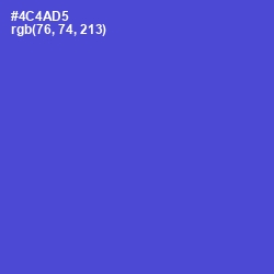 #4C4AD5 - Indigo Color Image