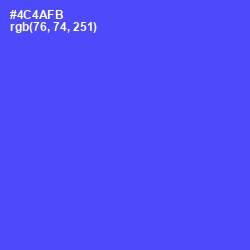 #4C4AFB - Royal Blue Color Image