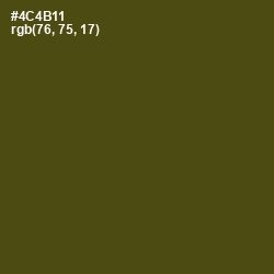 #4C4B11 - Bronze Olive Color Image
