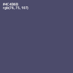 #4C4B6B - Mulled Wine Color Image