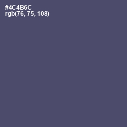 #4C4B6C - Mulled Wine Color Image