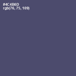 #4C4B6D - Mulled Wine Color Image