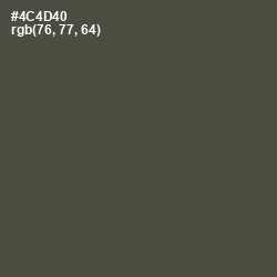 #4C4D40 - Tundora Color Image