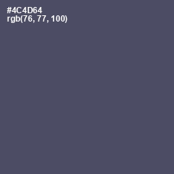 #4C4D64 - Mulled Wine Color Image
