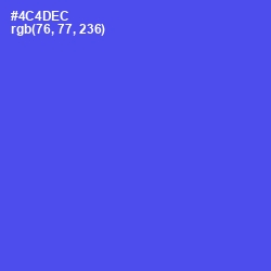 #4C4DEC - Royal Blue Color Image