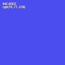 #4C4DEE - Royal Blue Color Image