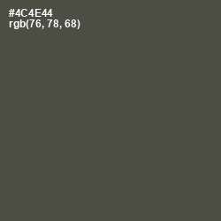 #4C4E44 - Tundora Color Image