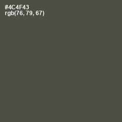 #4C4F43 - Tundora Color Image
