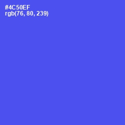 #4C50EF - Royal Blue Color Image