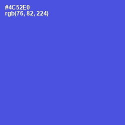 #4C52E0 - Royal Blue Color Image