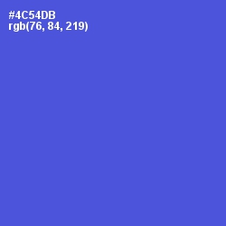 #4C54DB - Royal Blue Color Image