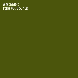 #4C550C - Verdun Green Color Image