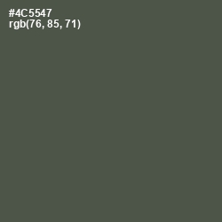 #4C5547 - Gray Asparagus Color Image