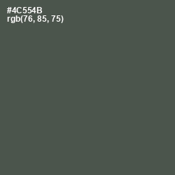 #4C554B - Gray Asparagus Color Image