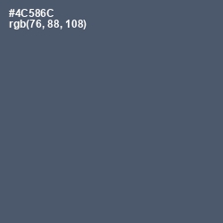 #4C586C - Fiord Color Image