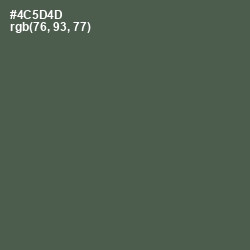 #4C5D4D - Gray Asparagus Color Image