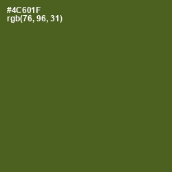 #4C601F - Green Leaf Color Image