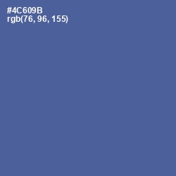 #4C609B - Kashmir Blue Color Image