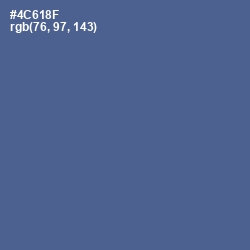 #4C618F - Kashmir Blue Color Image