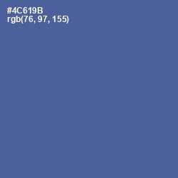 #4C619B - Kashmir Blue Color Image