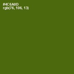 #4C6A0D - Green Leaf Color Image