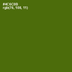 #4C6C0B - Green Leaf Color Image