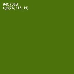 #4C730B - Green Leaf Color Image