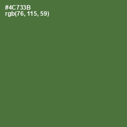 #4C733B - Chalet Green Color Image