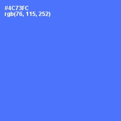 #4C73FC - Royal Blue Color Image