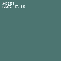 #4C7571 - Faded Jade Color Image