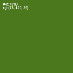 #4C781D - Green Leaf Color Image