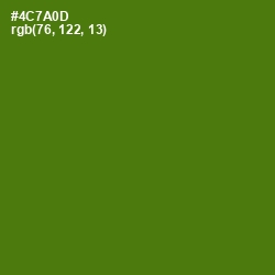 #4C7A0D - Green Leaf Color Image