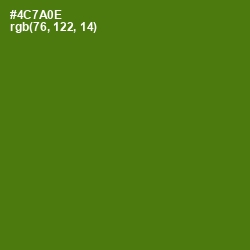 #4C7A0E - Green Leaf Color Image