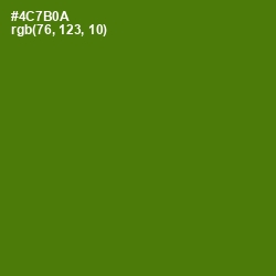 #4C7B0A - Green Leaf Color Image