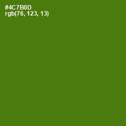 #4C7B0D - Green Leaf Color Image