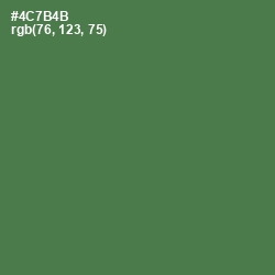 #4C7B4B - Fern Green Color Image