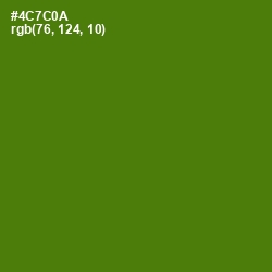 #4C7C0A - Green Leaf Color Image