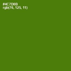 #4C7D0B - Green Leaf Color Image