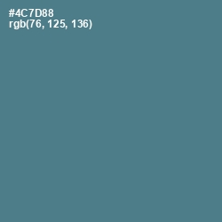 #4C7D88 - Bismark Color Image