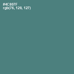 #4C807F - Viridian Color Image