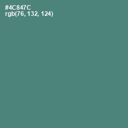 #4C847C - Viridian Color Image